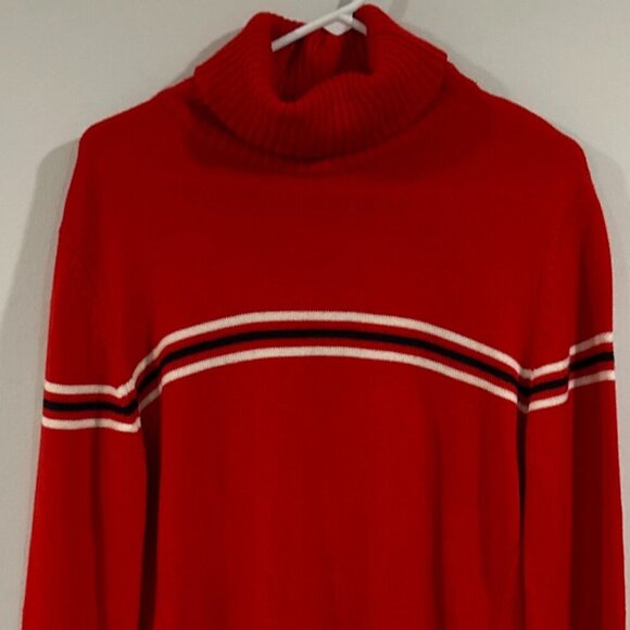 Perfect Moment Wool Striped Ski Sweater in Red Size L - Picture 3 of 11